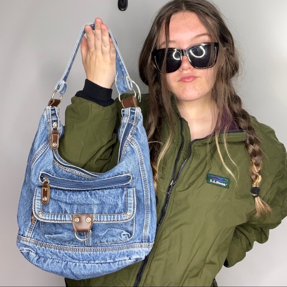 Vintage Handbags - Vintage Y2K Denim Tote Purse